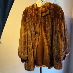 Elegant Brown Fur Cape